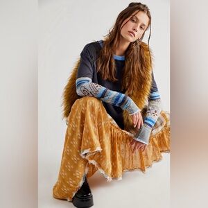 Free People Heritage Mix Cuff ~ Black *Size XL ~ NWT